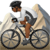 🚵🏾 person mountain biking: medium-dark skin tone display on Apple